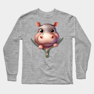 Cute Hippo Long Sleeve T-Shirt